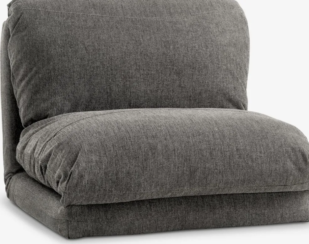 VEGGERFauteuil convertible VEGGER tissu gris