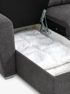 VEJLBYCanapé convertible avec méridienne VEJLBY tissu gris foncé