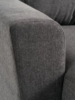 VEJLBYCanapé convertible avec méridienne VEJLBY tissu gris foncé