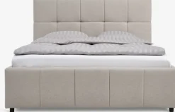 VEMMELEVCadre de lit VEMMELEV a/rangement 140x190 tissu beige