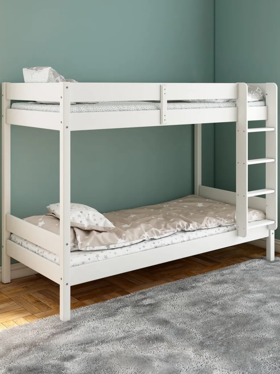 VESTERVIGLit superposé VESTERVIG 2x90x200 incl. échelle blanc