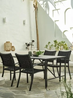 VIERLITable de jardin VIERLI l90xL149 noir