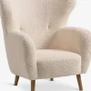 VILDSUNDFauteuil VILDSUND tissu teddy blanc cassé