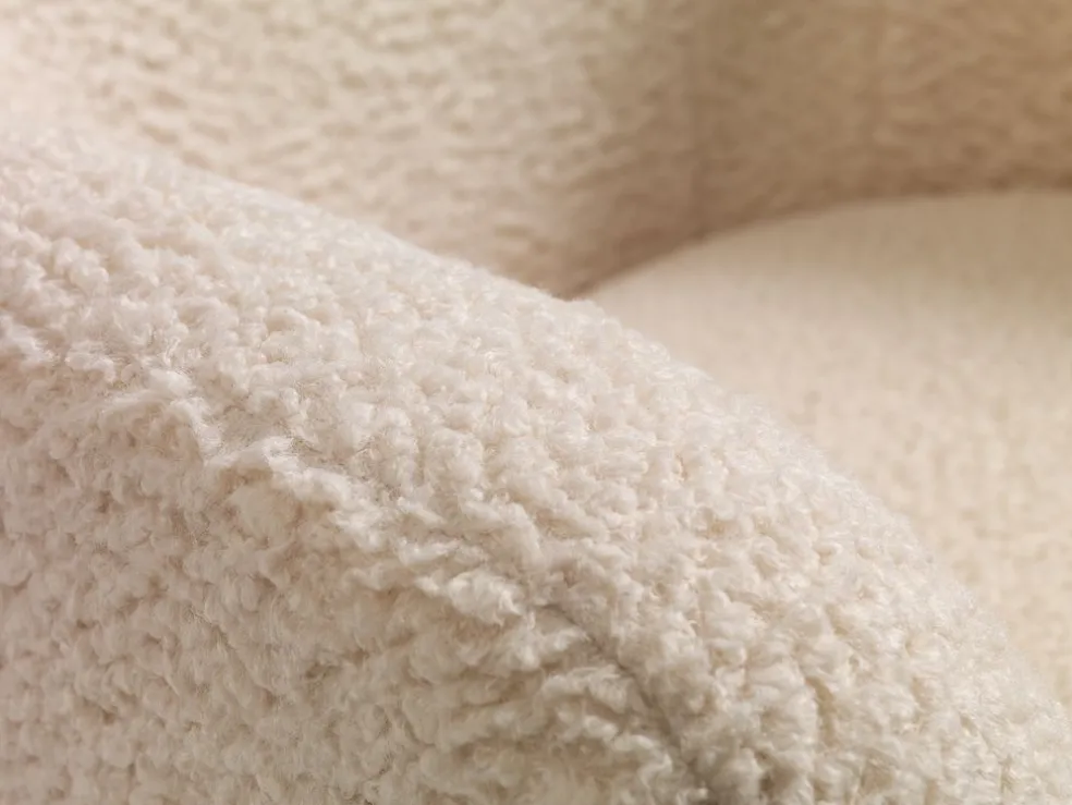 VILDSUNDFauteuil VILDSUND tissu teddy blanc cassé