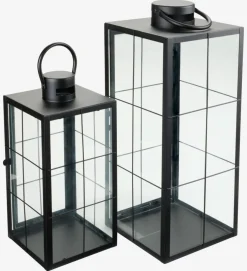 VILLADSLanterne VILLADS l16xL16xH36cm noir