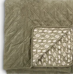VILLMORELLCouvre-lit VILLMORELL 220x240 vert/blanc