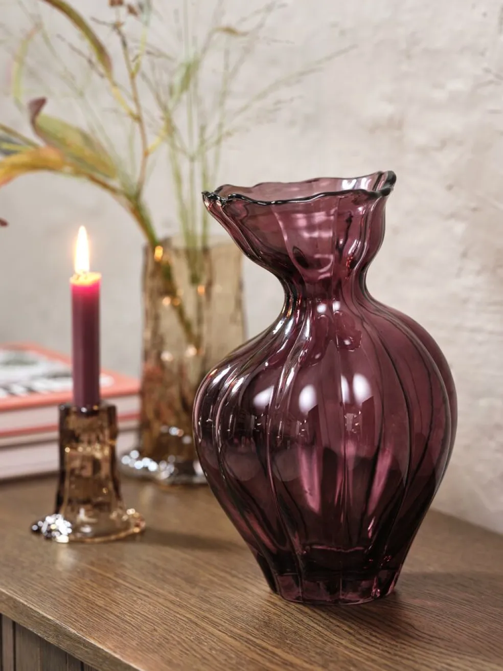 VILMERVase VILMER Ø19×H30cm aubergine