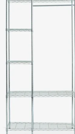 VINDINGEMeuble d'entrée VINDINGE 4 tablettes chrome