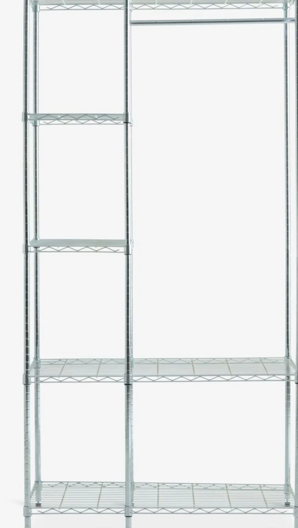 VINDINGEMeuble d'entrée VINDINGE 4 tablettes chrome