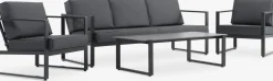 VONGEEnsemble lounge VONGE 5 personnes noir