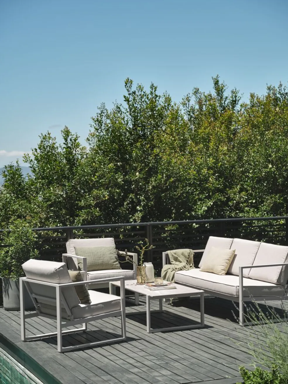 VONGEEnsemble lounge VONGE 5 personnes beige