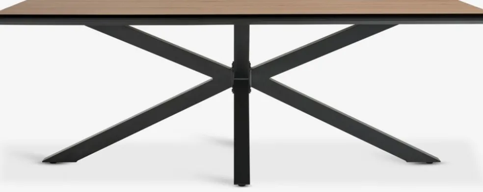 YPNASTED + ILDERHUSEYPNASTED L215 table naturel + 4 ILDERHUSE chaises noir