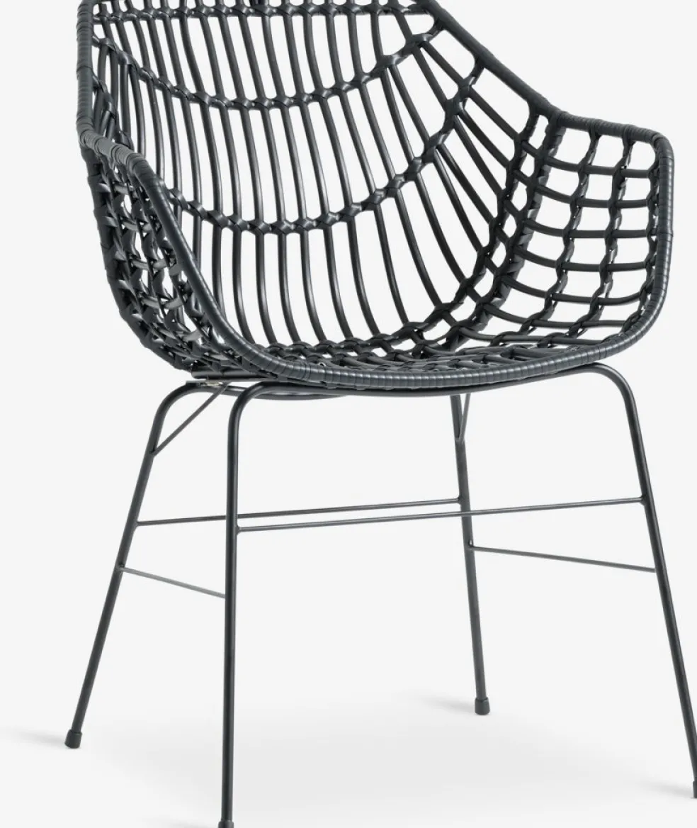 YPNASTED + ILDERHUSEYPNASTED L215 table naturel + 4 ILDERHUSE chaises noir